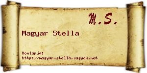 Magyar Stella névjegykártya